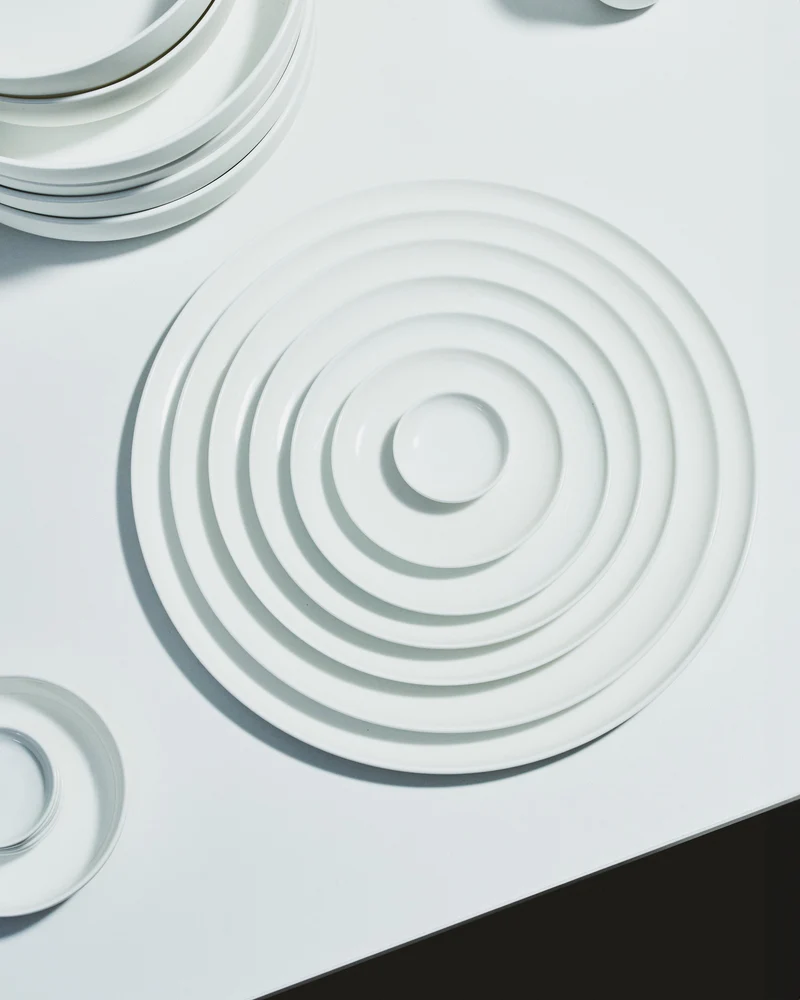 Dinner plate low white Base 2