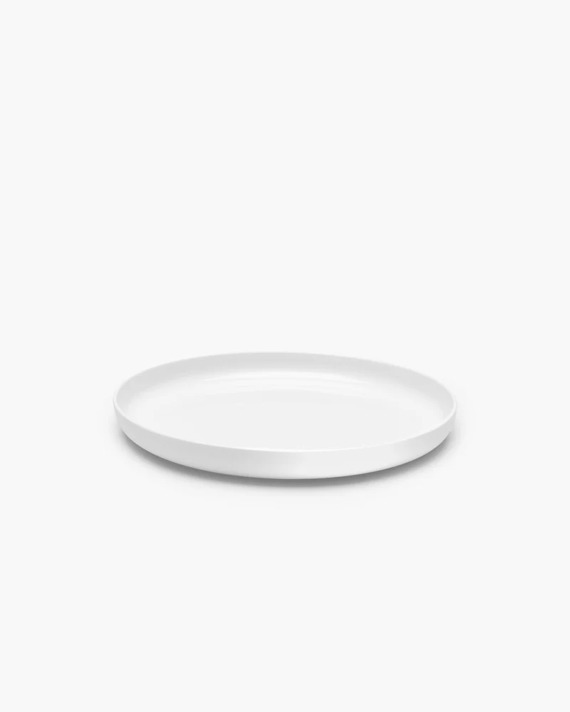 Dinner plate high white glazed Base